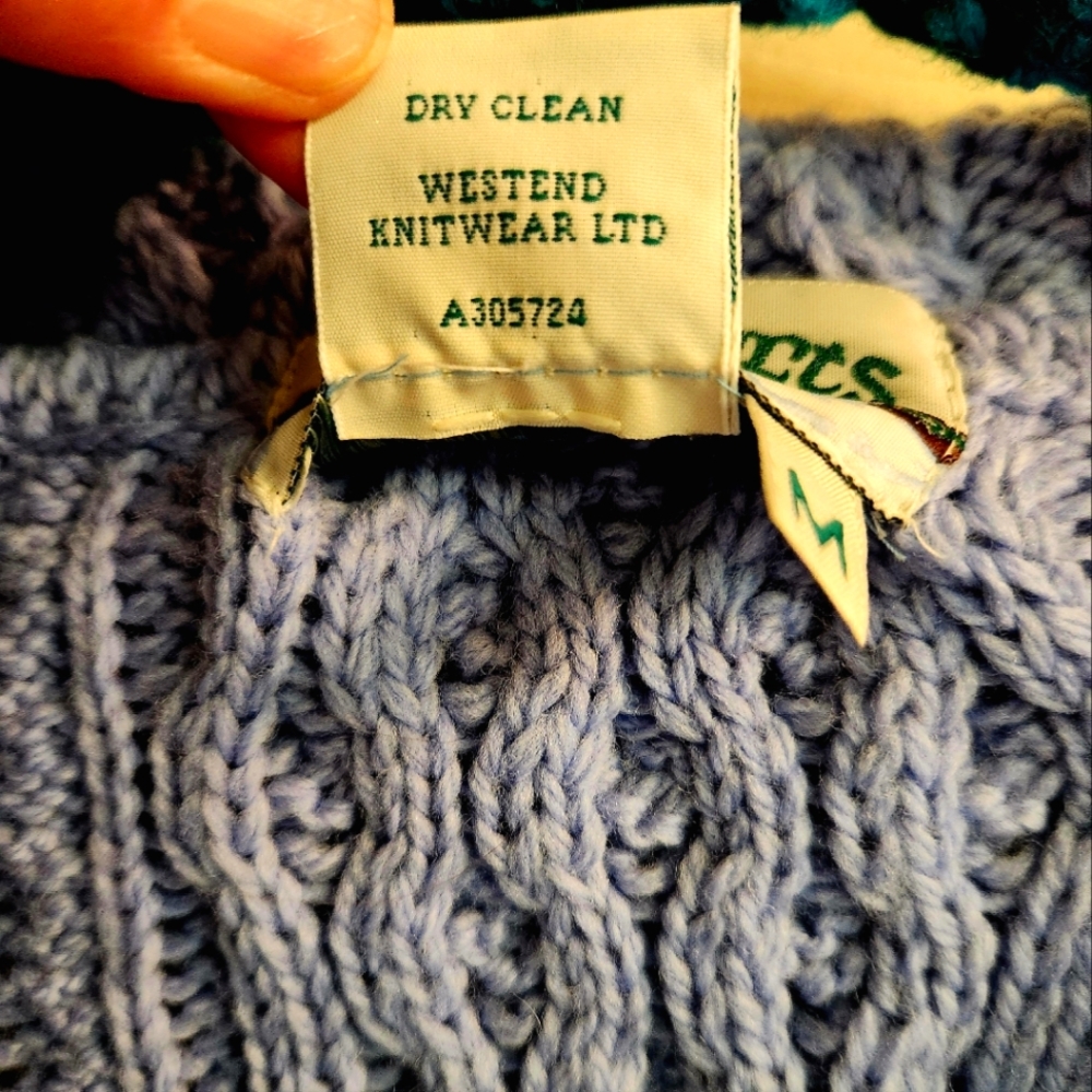 Aran Craft merino wool Cardigan from Ireland. - Picture 4 of 7